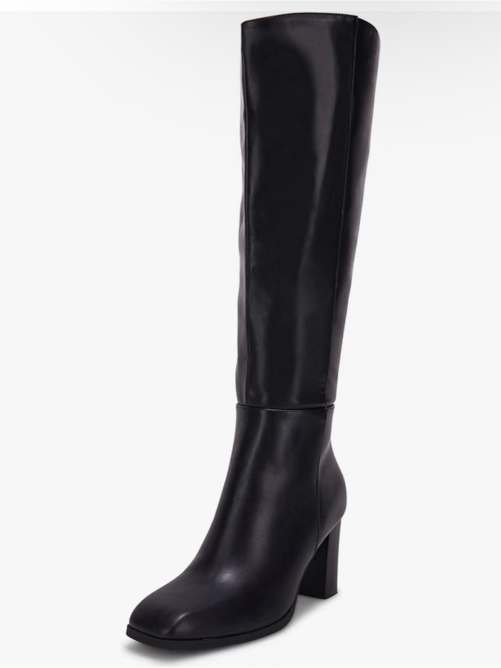 Women’s Black Knee-High Block Heel Boots